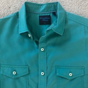 Caribbean Blues Short Sleeves Button Down Shirt